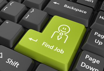 online job hunt keyboard